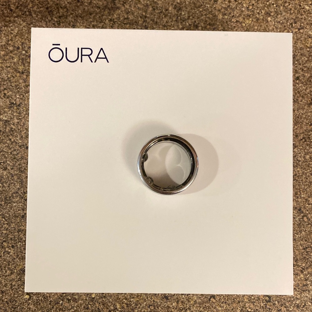 Oura Polished Silver Ring Size 9